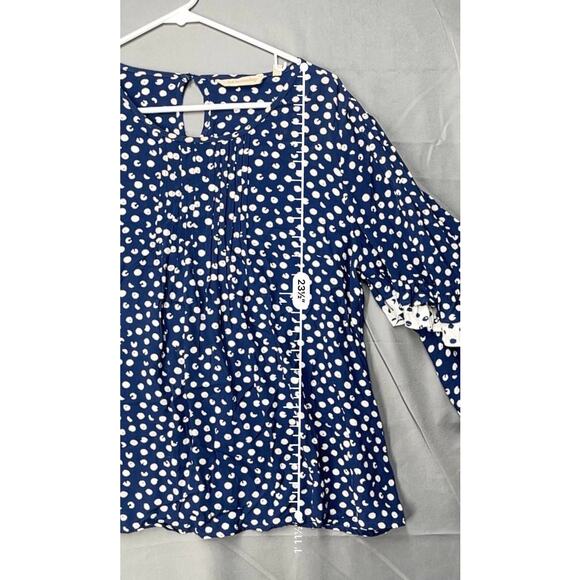 SOFT SURROUNDINGS Sonrisa Navy Polka Dot
Small Cottagecore Boho Flowy Smocked - Picture 4 of 8